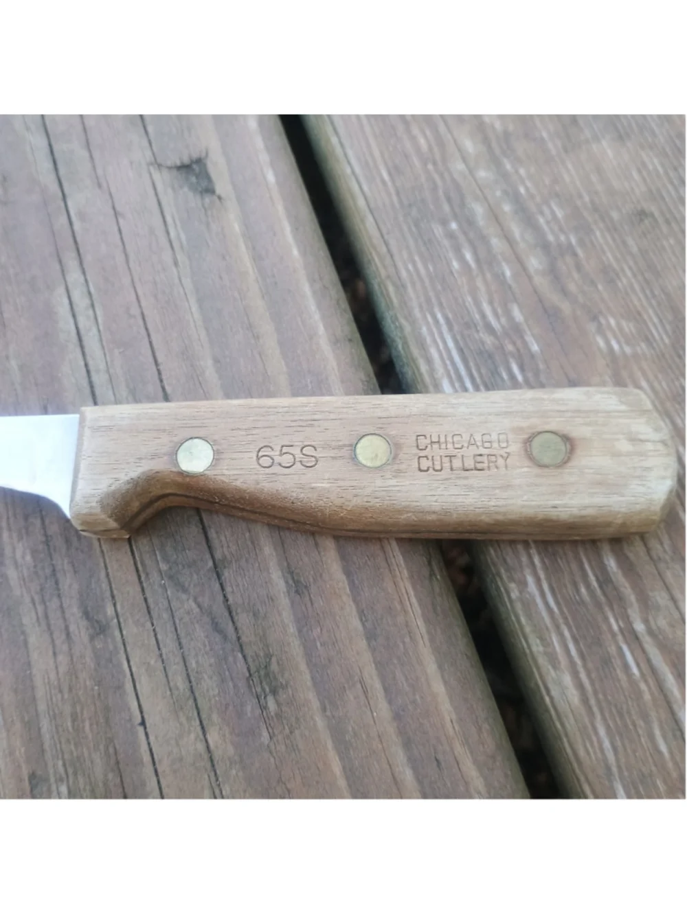 Vintage Chicago Cutlery 65S Fillet Boning Knife Slicing Carving Wood Handle